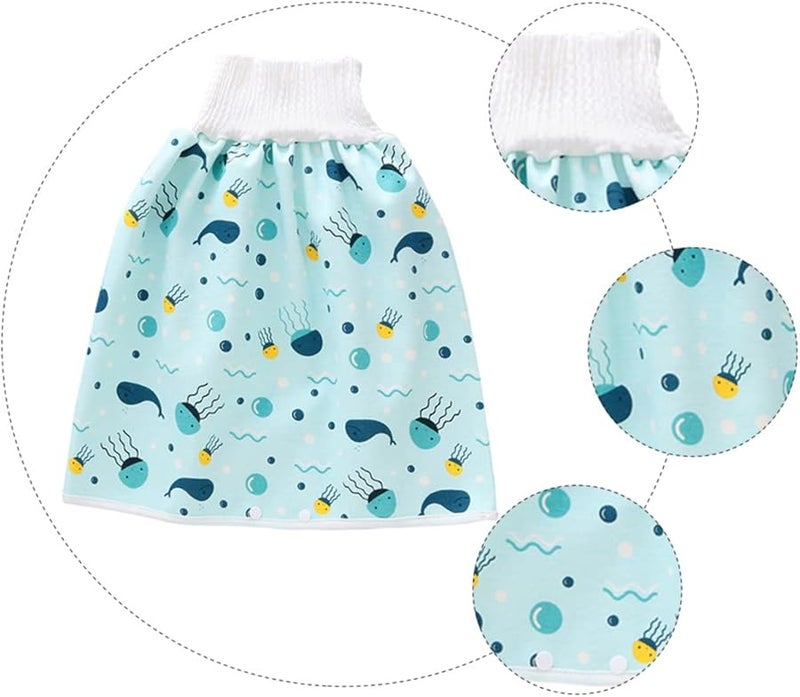 سراويل تدريب على استخدام النونية حفاضات تنورة شورتات ناعمة قابلة للتنفس للمواليد الجدد حتى الأطفال الصغار - Image 3